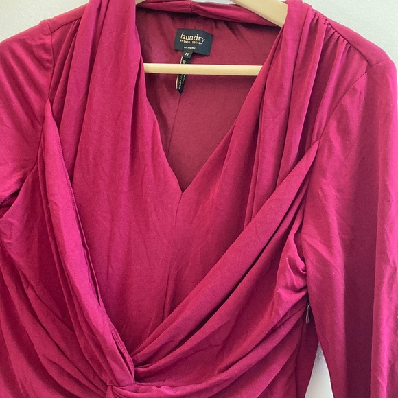 Laundry by Shelli Segal maroon crimson stretchy dress. Size 12. - Picture 4 of 12